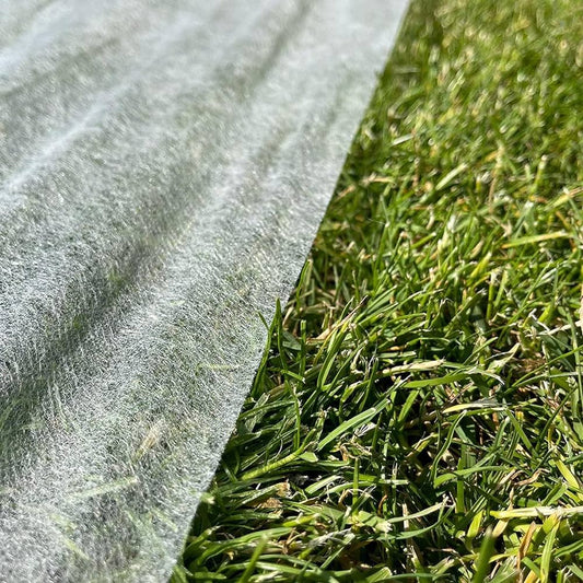 What are the benefits of using a germination fleece sheets when seeding your lawn?