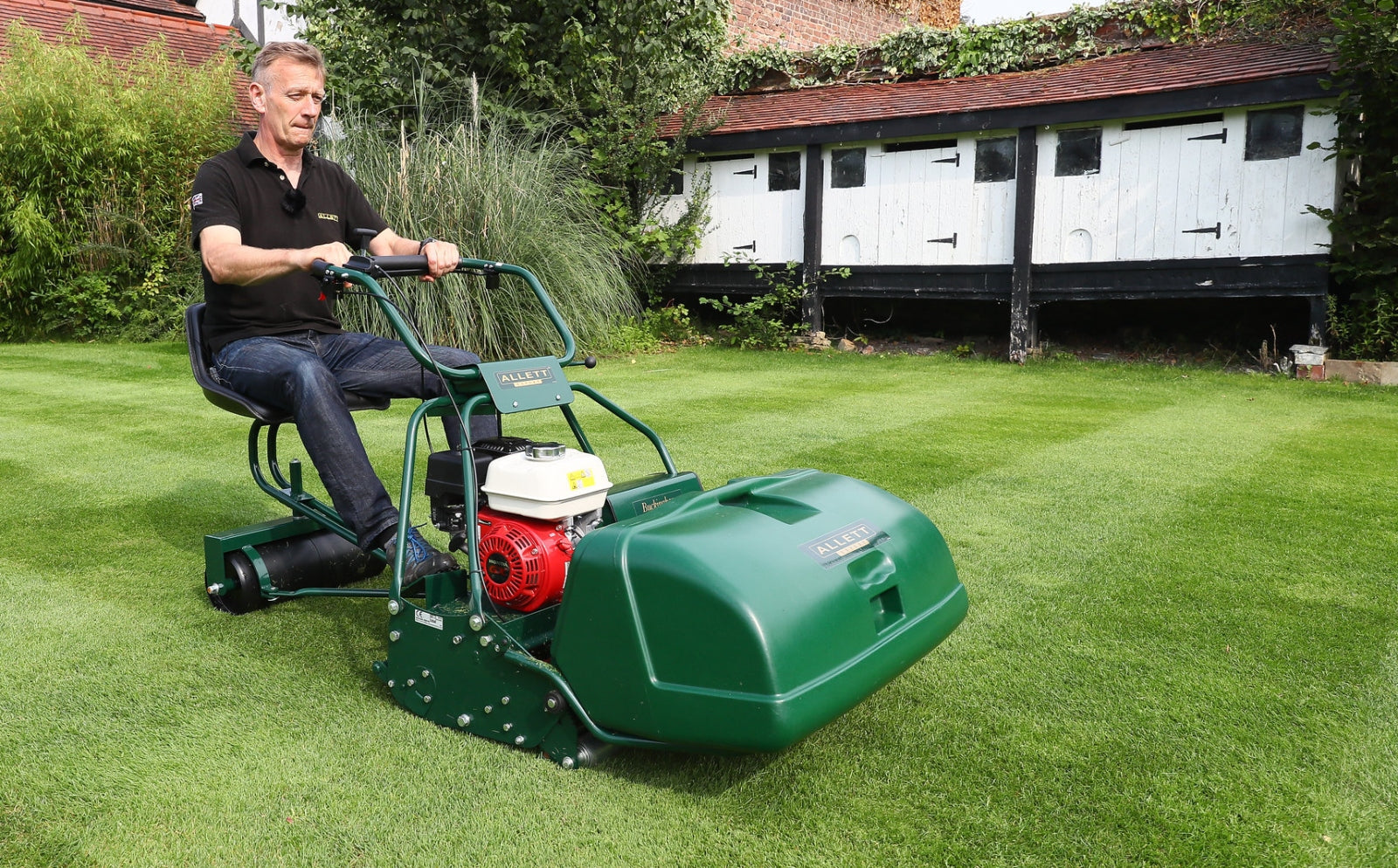 Load video: Video - Creating a beautiful lawn with The Allett Buckingham Range of Cylinder Lawn Mowers