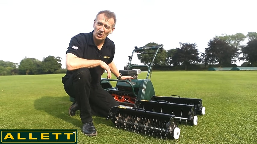 Load video: How to Achieve A Beautifully Striped Lawn with An Allett Cylinder Lawn Mower