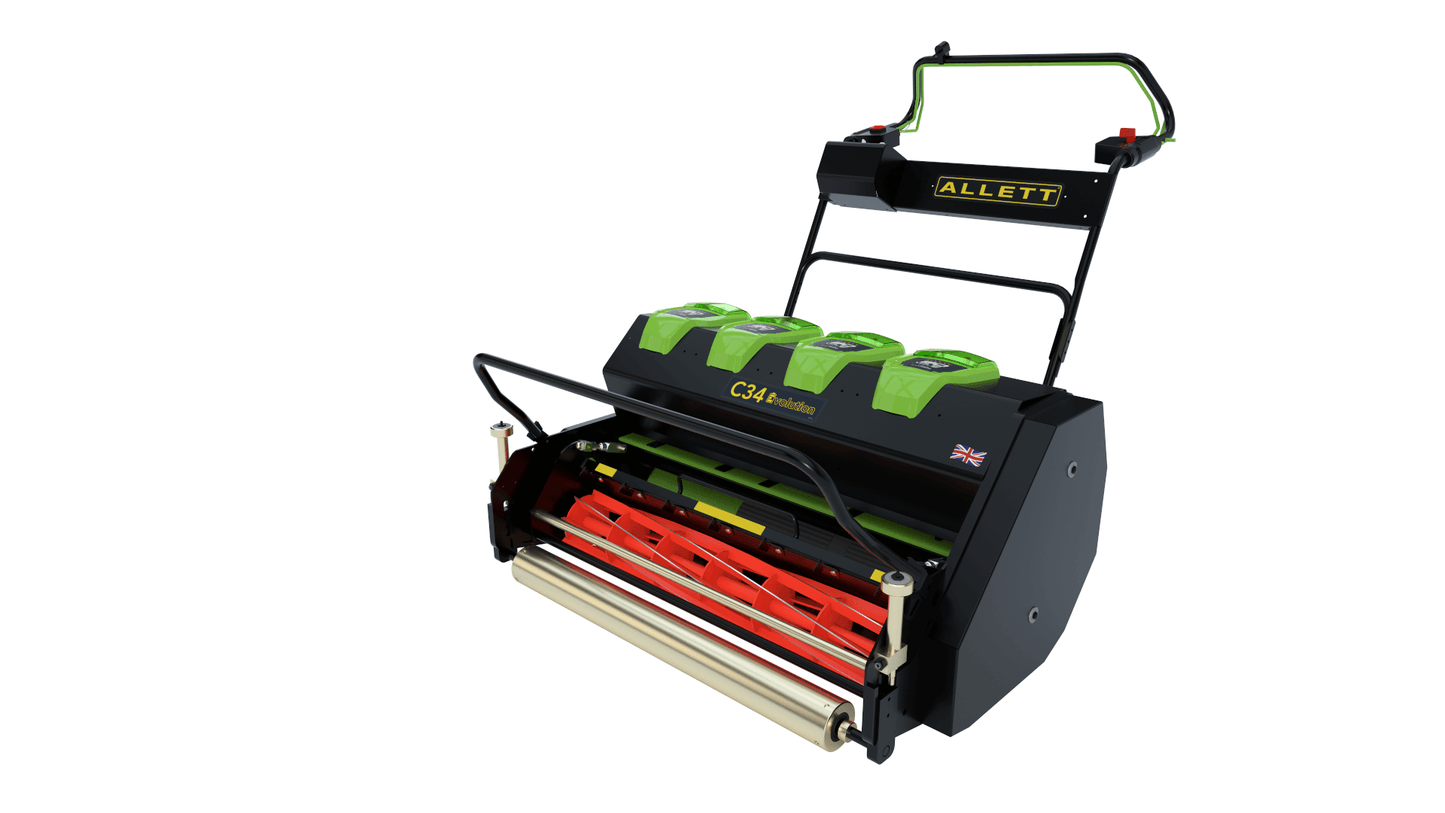 Allett C34 Evolution Cylinder Mower (Power-unit with Grassbox)