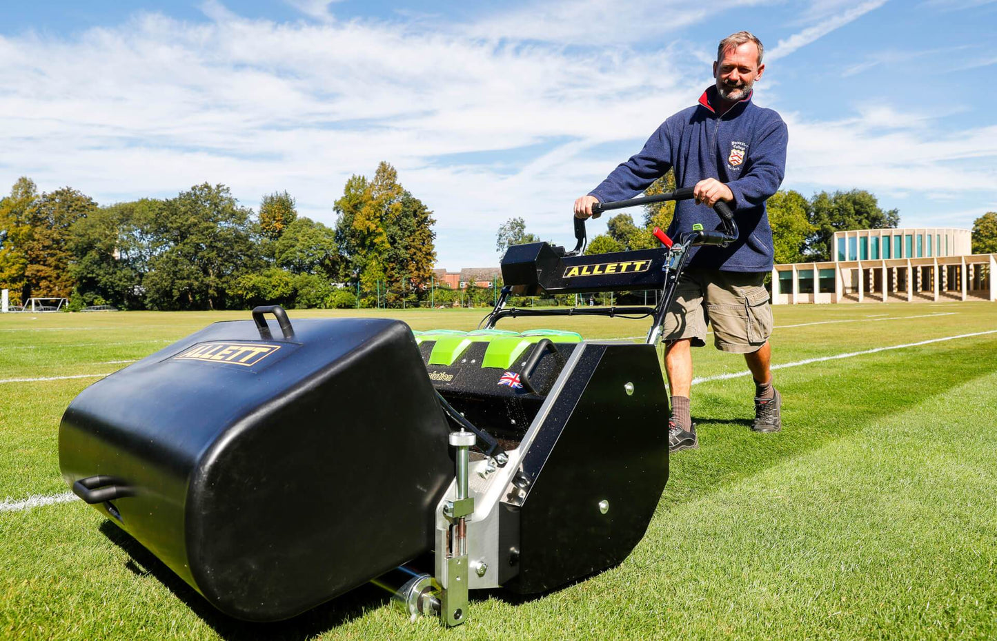 Allett C34 Evolution Cylinder Mower (Power-unit with Grassbox)