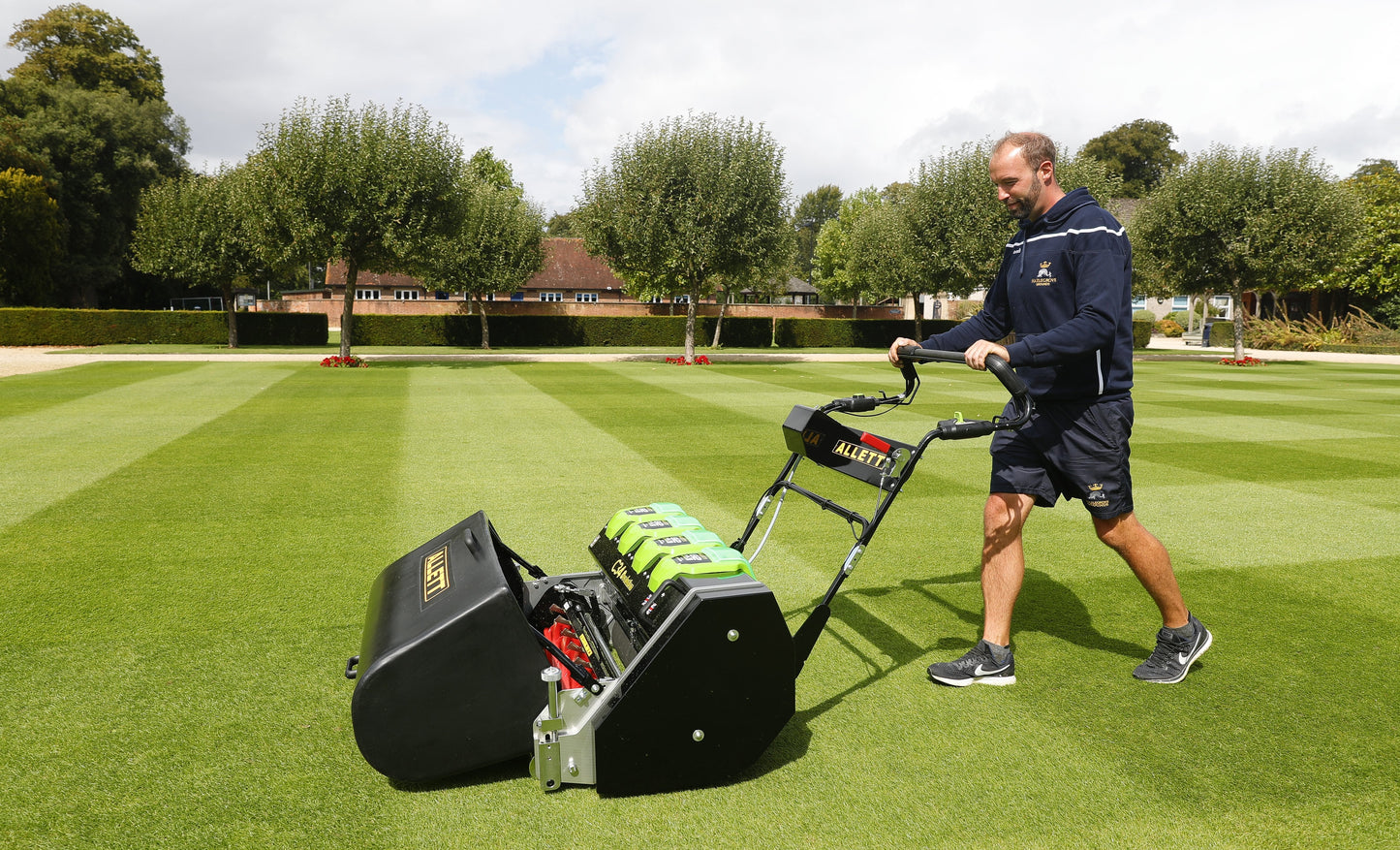 Allett C34 Evolution Cylinder Mower (Power-unit with Grassbox)